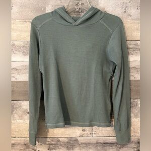 Stylish Green Waffle Knit Pullover
